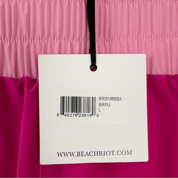 Beach Riot - Cliff Colorblock Shorts (Light & Dark Pink/Orange) Large. NWT - Picture 5 of 7